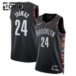 Maillot NBA Brooklyn Nets Cam Thomas Nike 2025-26 City Edition Noir Swingman - Enfant